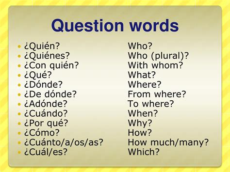 Ppt Forming Questions In Spanish Powerpoint Presentation Free