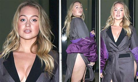 Iskra Lawrence Exposes Bottom In Very Risque Boob Baring Dress At Paris