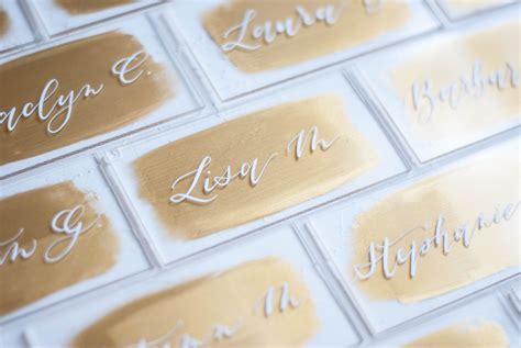 Calligraphy Acrylic Place Cards Clear Acrylic Place Cards Etsy