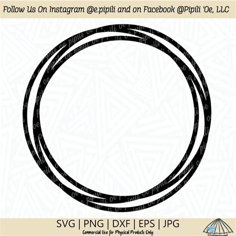 Circle Frame Svg Border Svg Circle Frame Png Thick Layered Etsy Norway