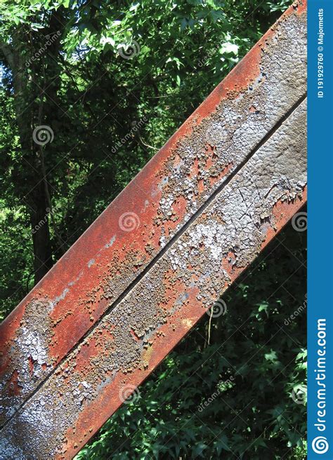 Rust On Trestle Bridge Beams Stock Photo Image Of Leaves Trestle