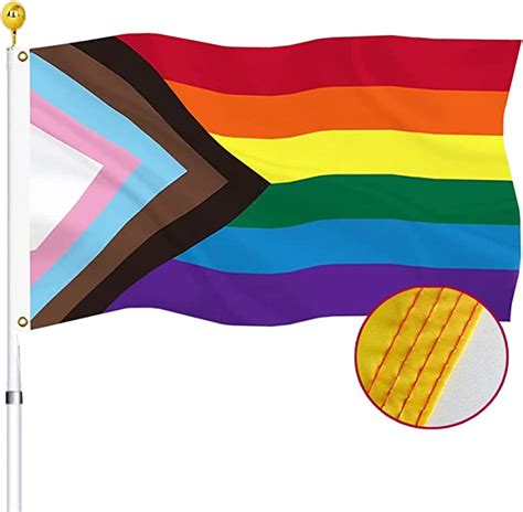 Amazon Progress Pride Rainbow Flag 3x5 Outdoor All Inlcusive