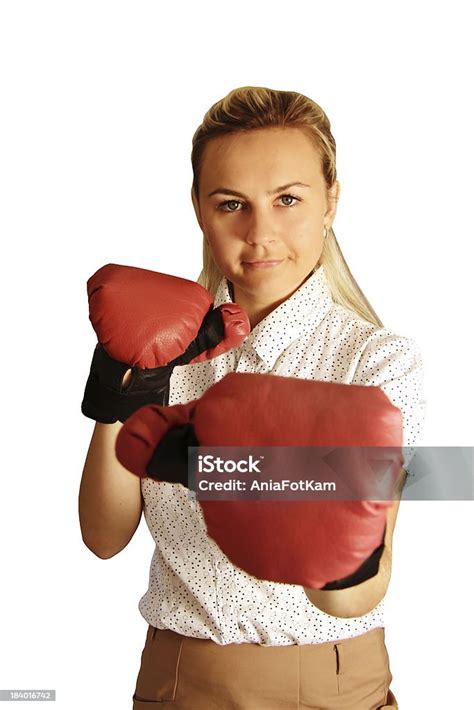 Punching Business Woman Stock Photo Download Image Now Boxing Glove