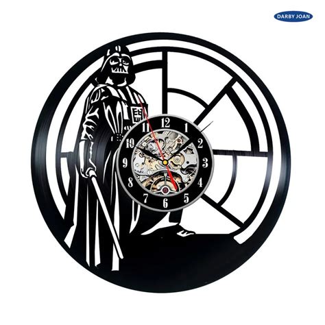 Darth Vader Star Wars Bedroom Decor Vinyl Clock Duvar Saatiwall Clock