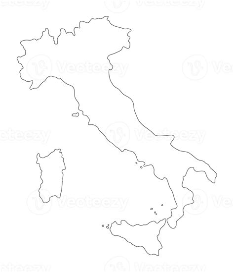 Map Of Italy Outline Map 22826938 Png