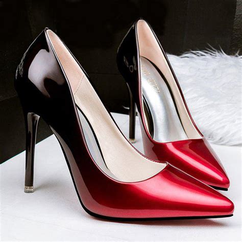 36 Off Stiletto Heel Pointed Toe Gradient Color Pumps Rosegal