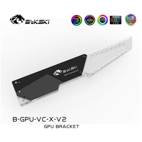 Bykski B Gpu Vc X V2 Universal Electroplated Copper Pmma Decorative Gpu Support Bracket W 5v