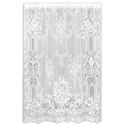 Heritage Lace Kensington White Lace Curtain Panel 60 In W X 63 In L