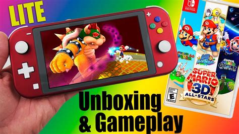 Super Mario 3d All Stars Unboxing And Gameplay On Nintendo Switch Lite
