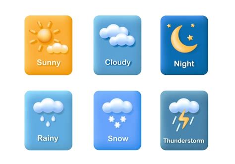 Premium Vector Weather Forecast Website Or Mobile App Icon Set Sun