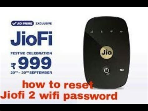 How To Reset Jiofi Wifi Password JioFI M S Portable Wifi Password Resetting YouTube