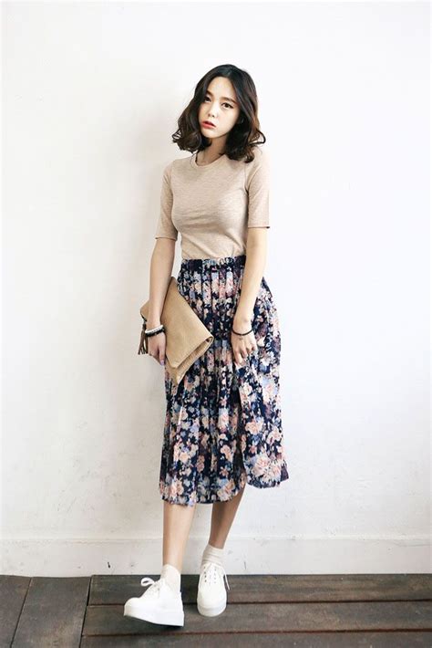 Flower Chiffon Long Skirt Korean Fashion Dress In Style Pinterest