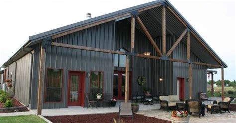 The only similarity between a pole barn and a post and beam barn is that they both have upright posts that support the frame of the barn. Mueller Buildings - Like the color combo on exterior ...