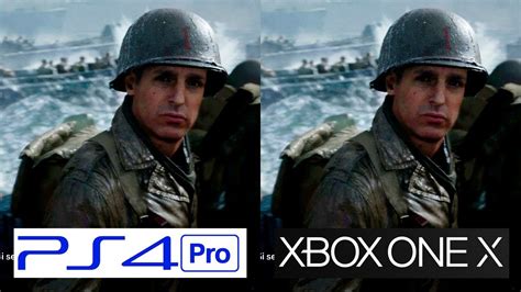 Call Of Duty Wwii Xbox One X Vs Ps4 Pro 4k Graphics