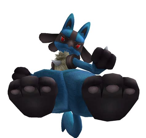 Both lucario's and riolu's hands lack opposable thumbs and are basically paws. Lucario showing off his feet 1 by BlazingArachnid99 -- Fur ...