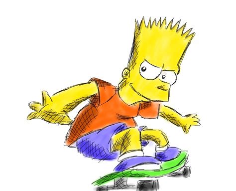 Bart Simpson Skateboarding Wallpaper Holyrenew