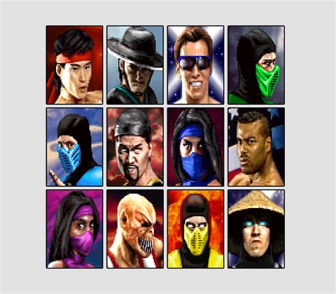 Retro Mortal Kombat Ii Arcade Character Select Screen Posters Etsy