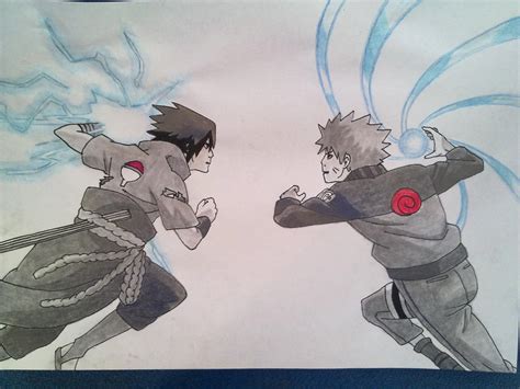 Chidori Vs Rasengan Sasuke Vs Naruto By Dark Artemis On Deviantart