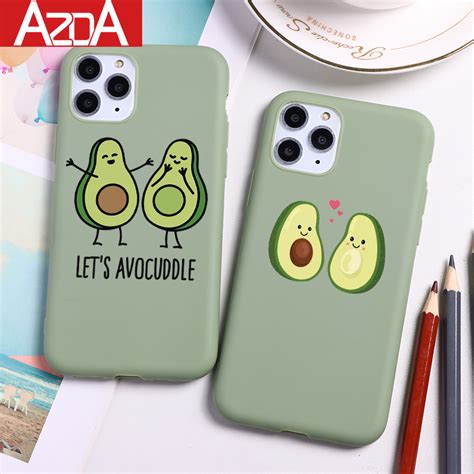 Avocado Cartoon Cute Soft Tpu Coque Phone Cases For Iphone 11 Pro Max