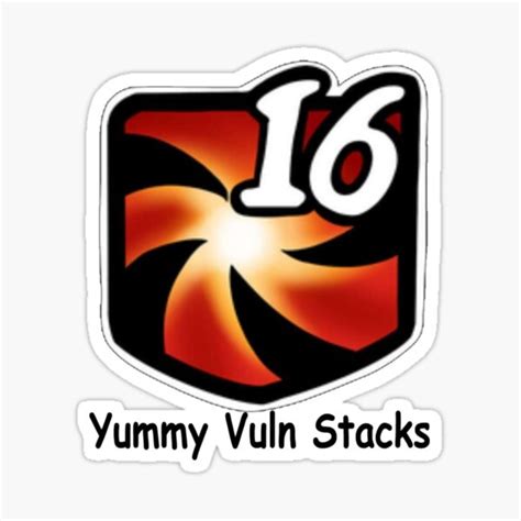 Ffxiv Yummy Vuln Stacks Sticker For Sale By Blackkatsales Redbubble