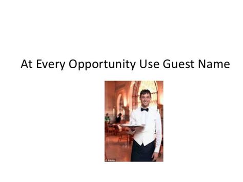 Welcoming Guests For Hotel Restaurant Staff