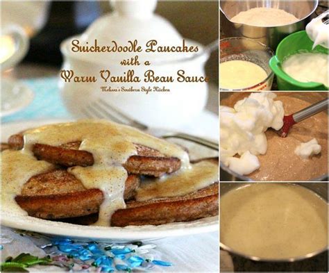 Snickerdoodle Pancakes With A Warm Vanilla Bean Sauce Whats For