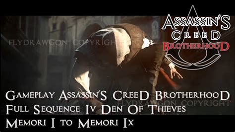 Assassin S Creed Brotherhood Walkthrough Full Sequence Den Of Thieves