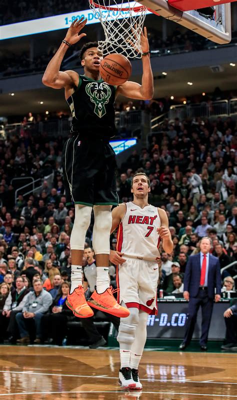 Giannis antetokounmpo plays for the milwaukee bucks, and he's an incredible person with and inspiring and wonderful origin story. Bucks 116, Heat 87: Giannis leads way in rout | Wisconsin ...