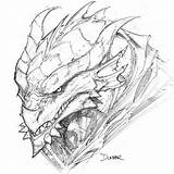 Fantasy Monster Sketch Character Dnd Creature sketch template