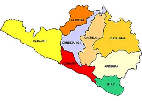 Mapa De Arequipa Con Provincias