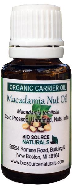 Buy Macadamia Nut Organic Carrier Oil 30 Ml Biosource Carrier Oils