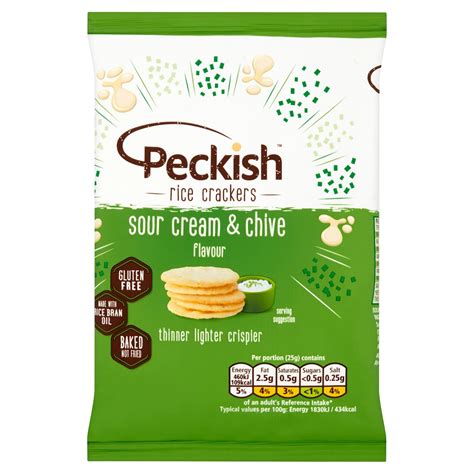 Peckish Sour Cream And Chive Rice Cracker Mkg Foods