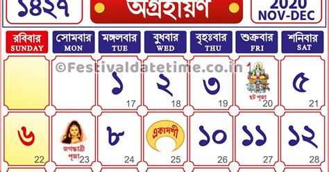 1427 Bengali Calendar Agrahan 1427 2020 And 2021 Bengali Calendar