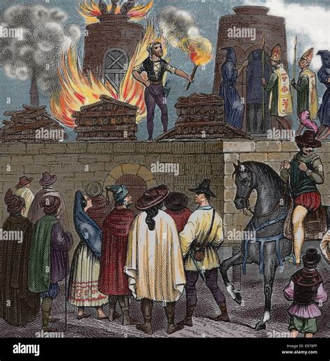 Spanish Inquisition Auto De Fe Capital Punishment Death By Burnig