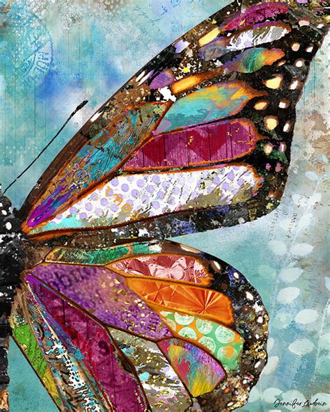 Woodland Butterfly Wing Art Print Rustic Boho Pretty Wall Decor Insect