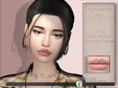 Playerswonderlands Mouthpreset N27 In 2021 The Sims 4 Skin Sims 4