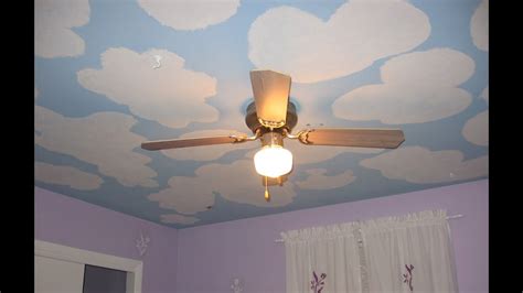 How To Paint Clouds On The Ceiling Diy Youtube