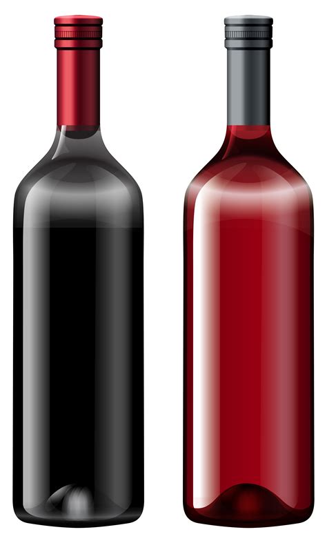 Two Bottles Fo Wine 301977 Vector Art At Vecteezy