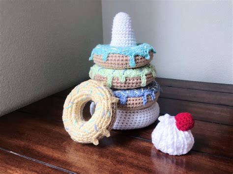 Donut Stacking Rings Crochet Baby Toy Etsy