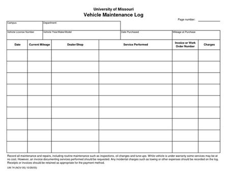 You can create a log sheet from a blank document or use free log sheet templates that can be found online. Printable Vehicle Maintenance Log Template | Car ...