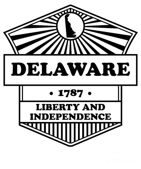 Delaware State Motto Graphic Liberty And Independence Digital Art By
