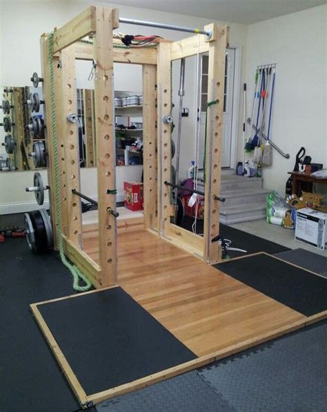 Functional Wood Power Rack Home Gym Design Home Made Gym Home Gym