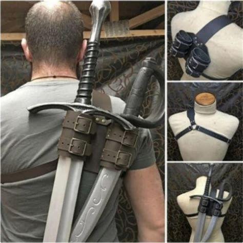 Medieval Leather Buckle Strap Sword Belt Warrior Armor Etsy