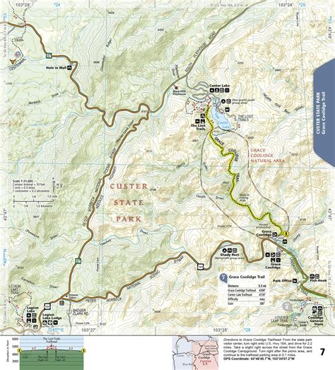 Black Hills Day Hikes Map National Geographic Black Hills Parks