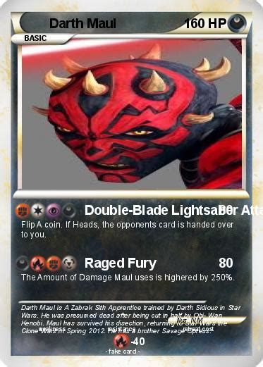 Pokémon Darth Maul 93 93 - Double-Blade Lightsaber Attack - My Pokemon Card