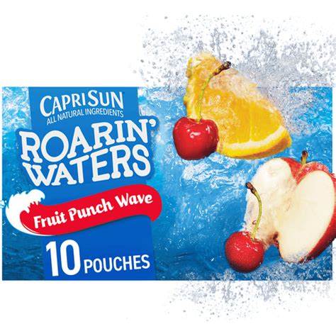 Capri Sun Roarin Waters Fruit Punch Wave Naturally Flavored Water