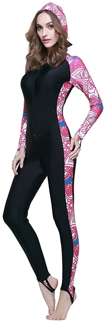 Micosuza Full Body Swimsuit Swim Suit Full Coverage Long Legs Long