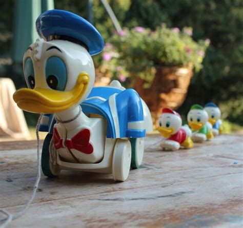 Donald Duck With Huey Dewey And Louie Pull Toy By Sheatemycrayons
