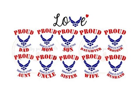 Svg Retired Air Force Love Retired Military By Perfectlyposhpixels
