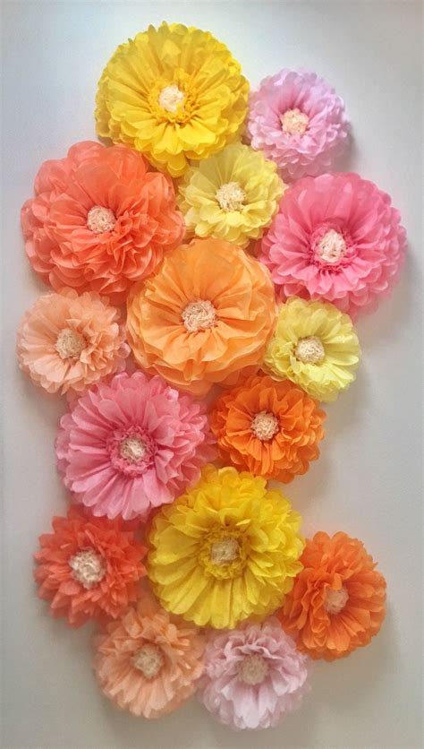 Tissue Paper Decorations Tissue Paper Flowers Diy How To Make Paper